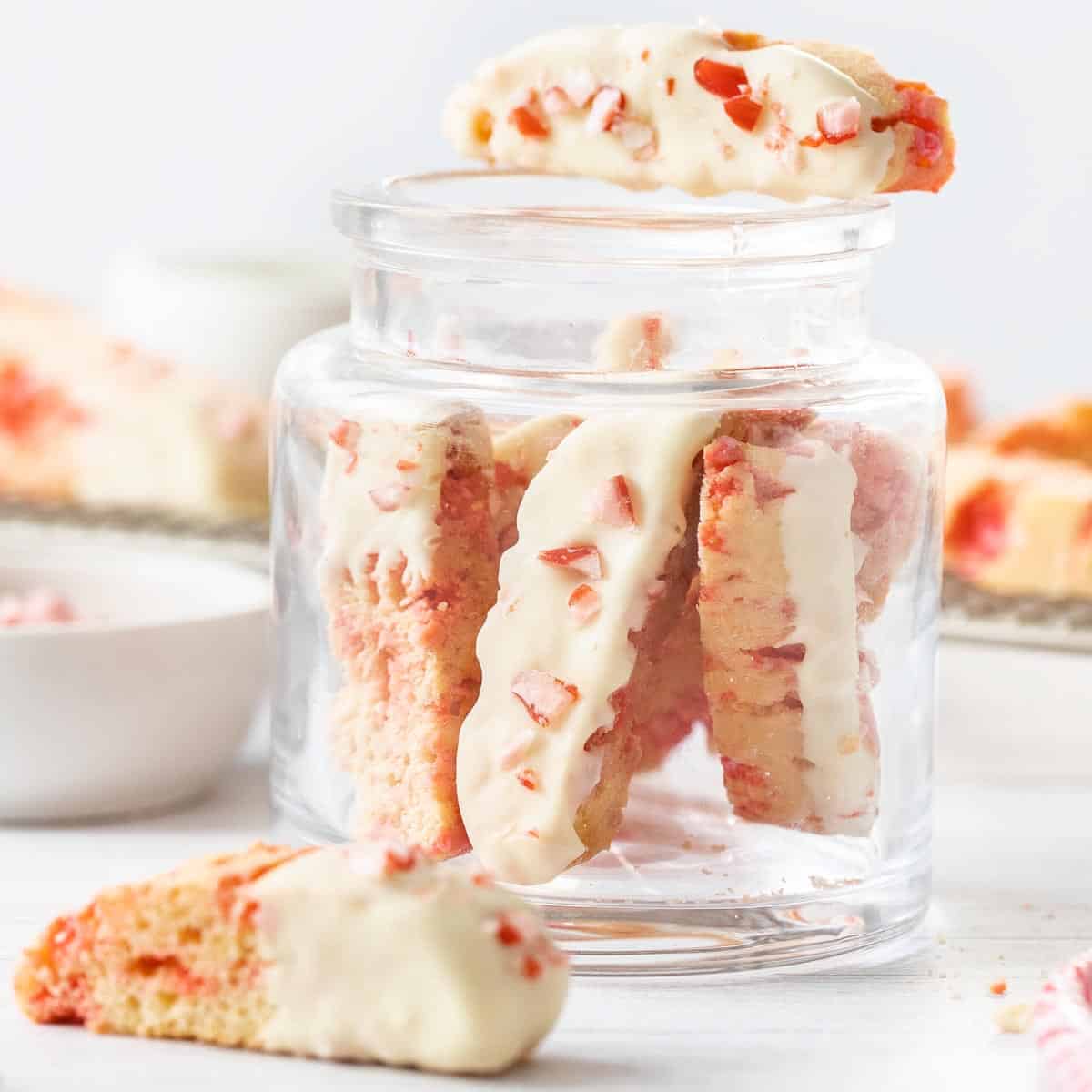 Christmas Biscotti Recipe - With candy cane pieces!
