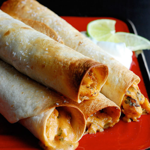 Baked Creamy Chicken Taquitos