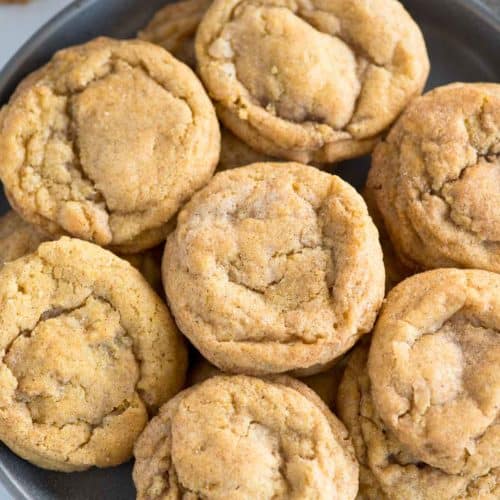 Soft Chewy Pumpkin Snickerdoodles- Perfect Shape And Texture!