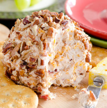 Pecan Crusted Apple Butter and Bacon Cheese Ball