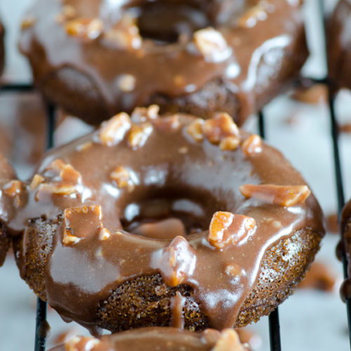 Texas Sheet Cake Donuts - Baked