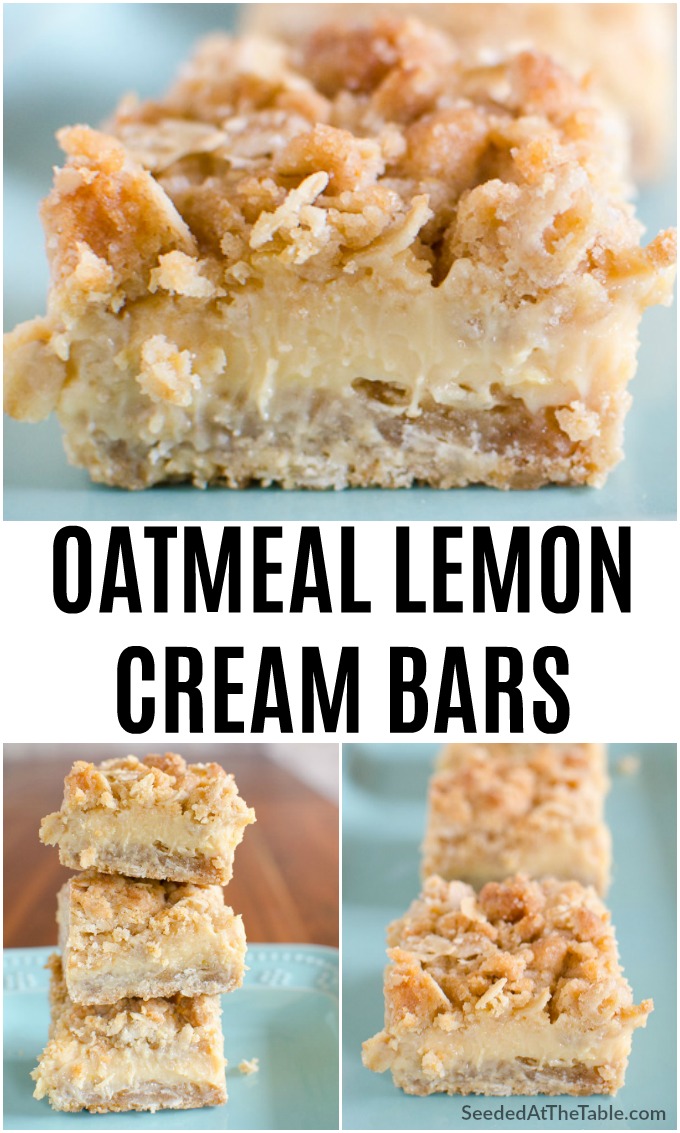 Oatmeal Lemon Bars -If you love oatmeal cookies & lemon, this is for you!