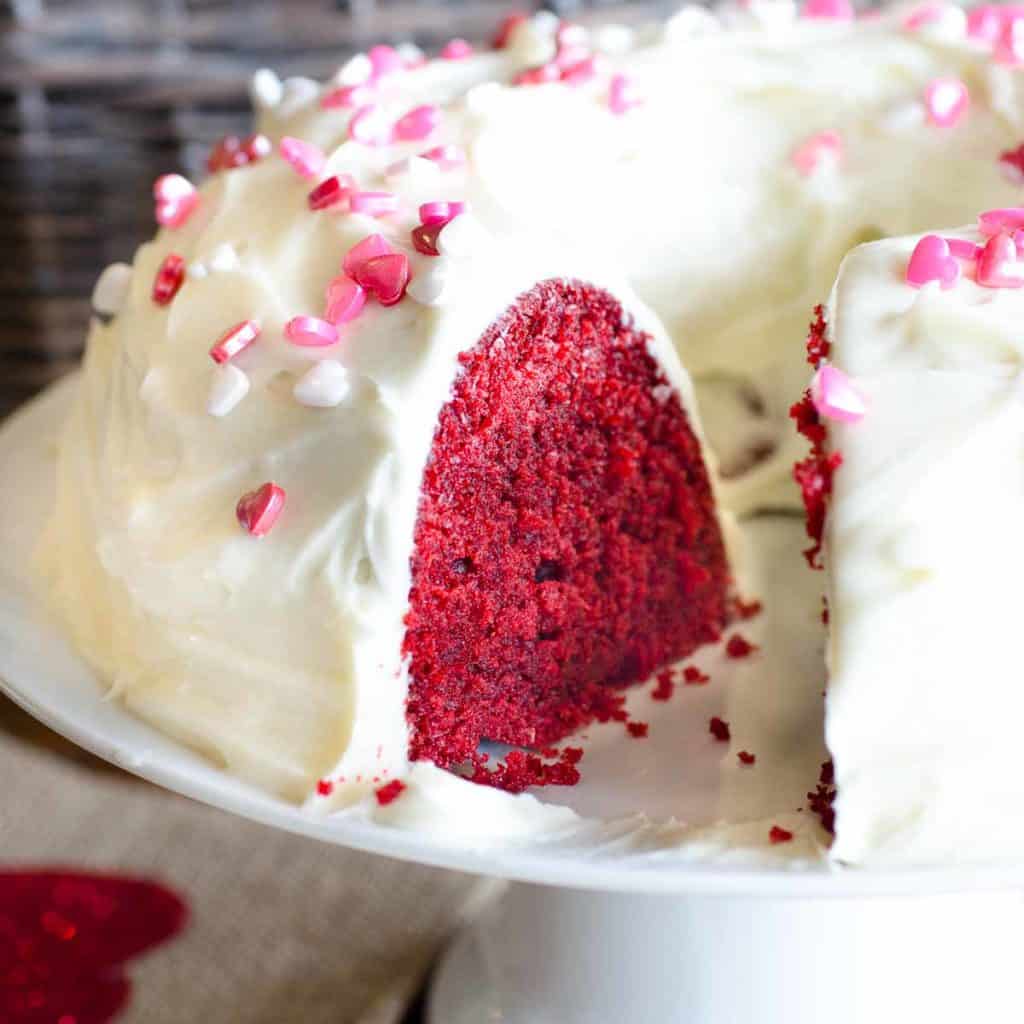 Red Velvet Cake Recipe - Easy Bundt Cake with Cream Cheese Frosting