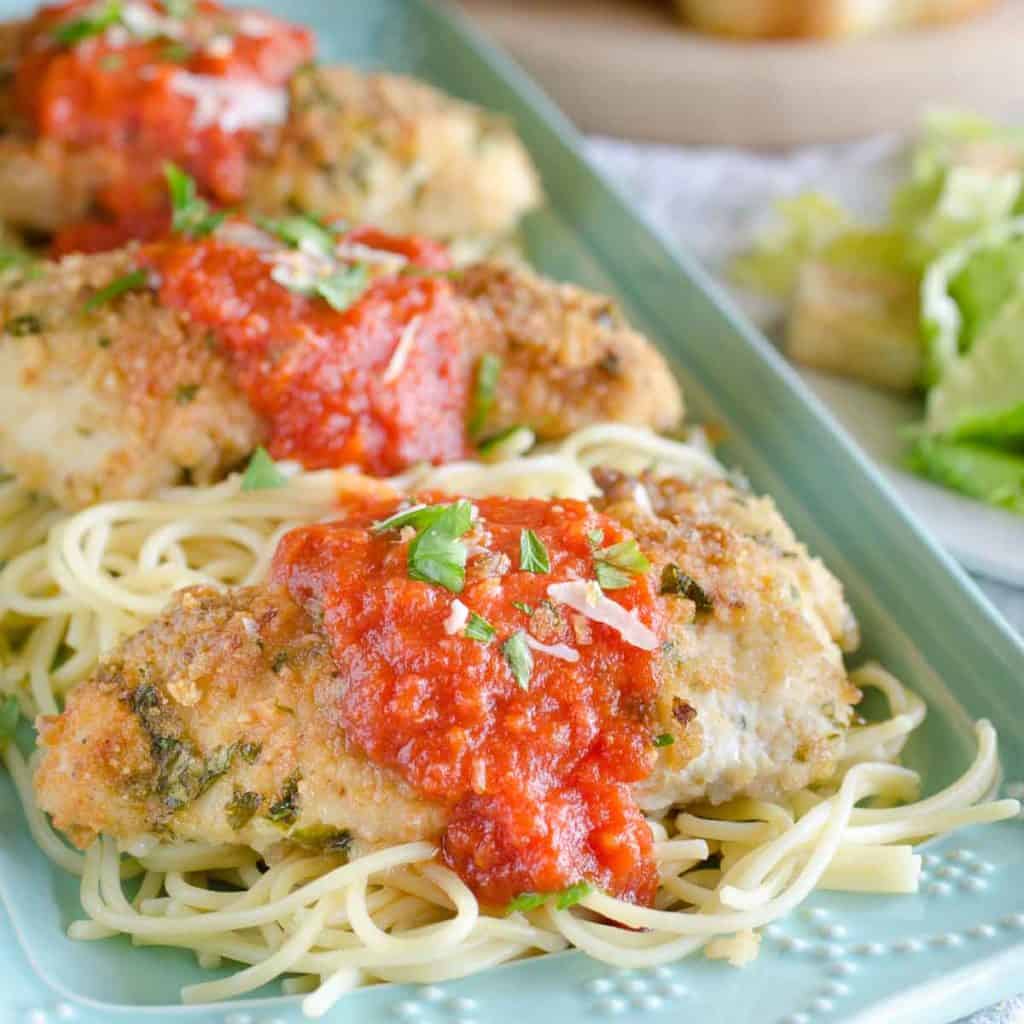 Baked Chicken Parmesan - Easy weeknight dinner the whole family loves!