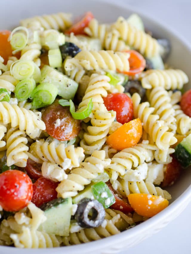 Greek Pasta Salad Story - Easy Recipes for Family Time - Seeded At The ...