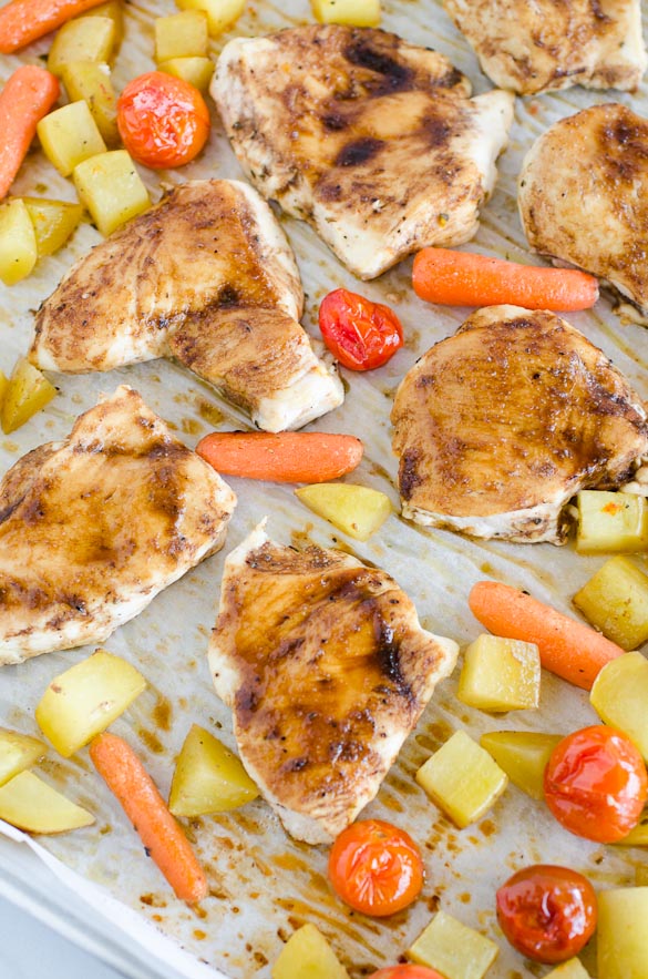 Sheet Pan Balsamic Chicken with Roasted Vegetables