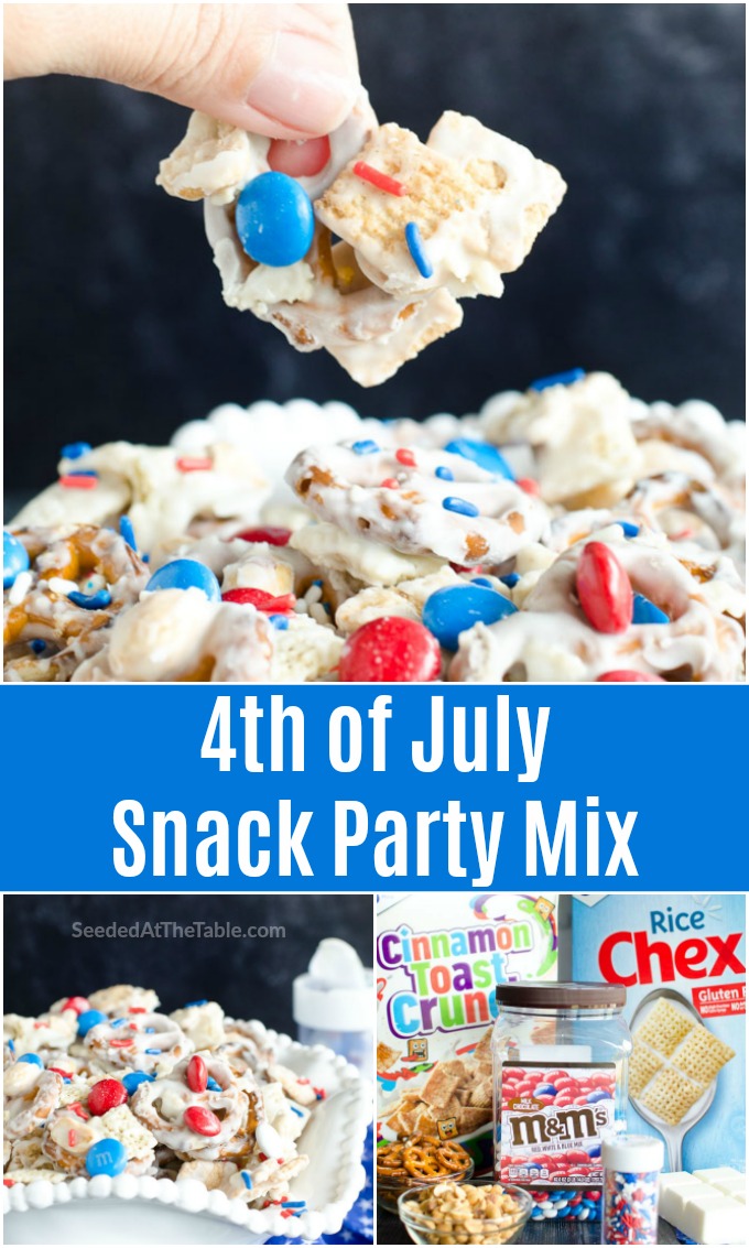 4th of July White Chocolate Chex Mix