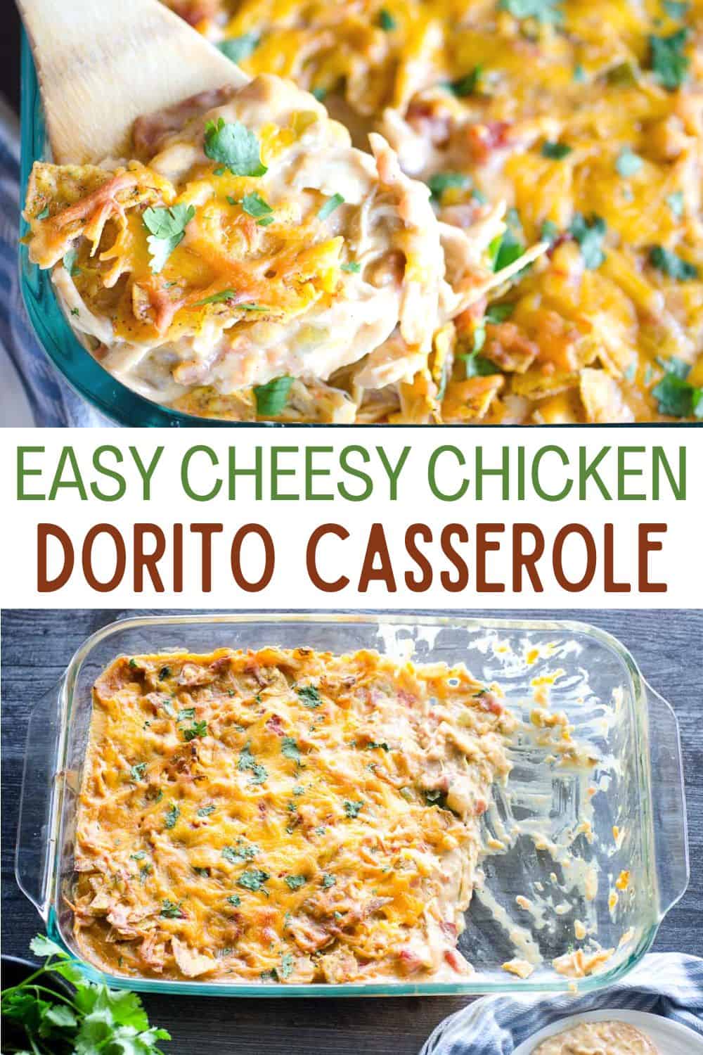 Chicken Dorito Casserole-DELICIOUS topped with crushed Doritos!