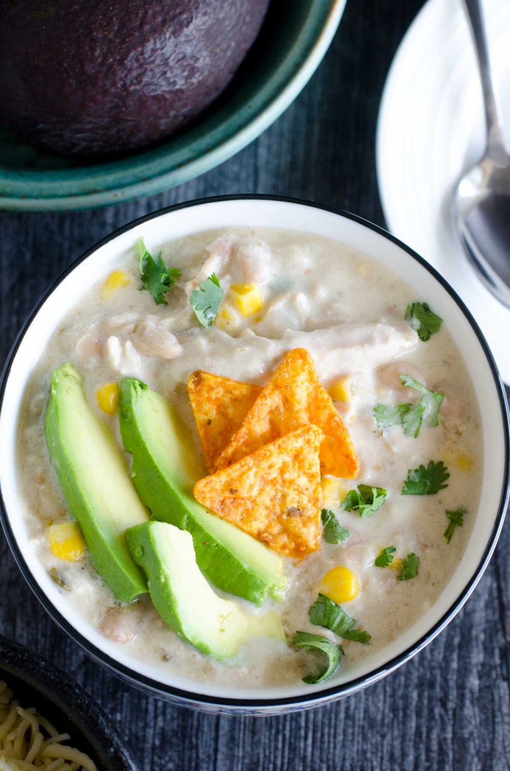 White Chicken Chili - ONE POT recipe. Creamy, easy and delicious!