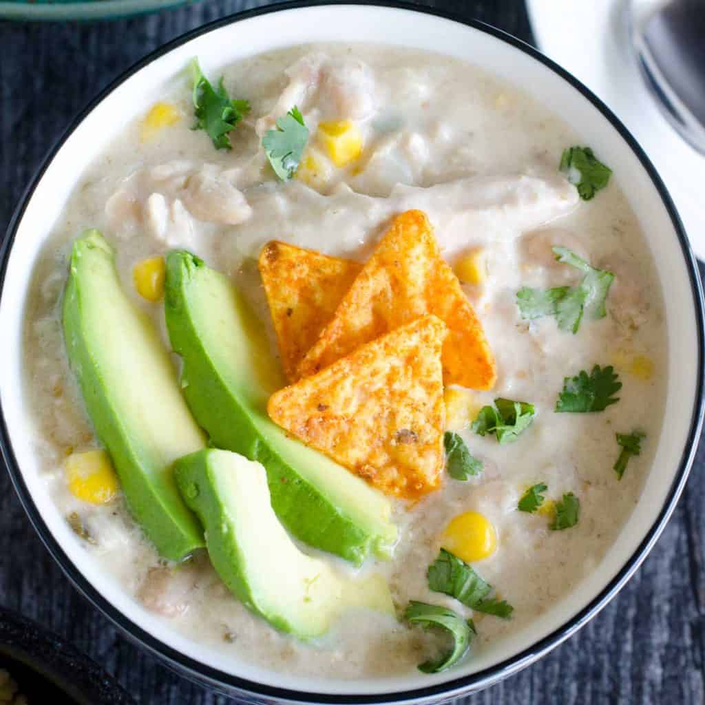 White Chicken Chili - ONE POT recipe. Creamy, easy and delicious!