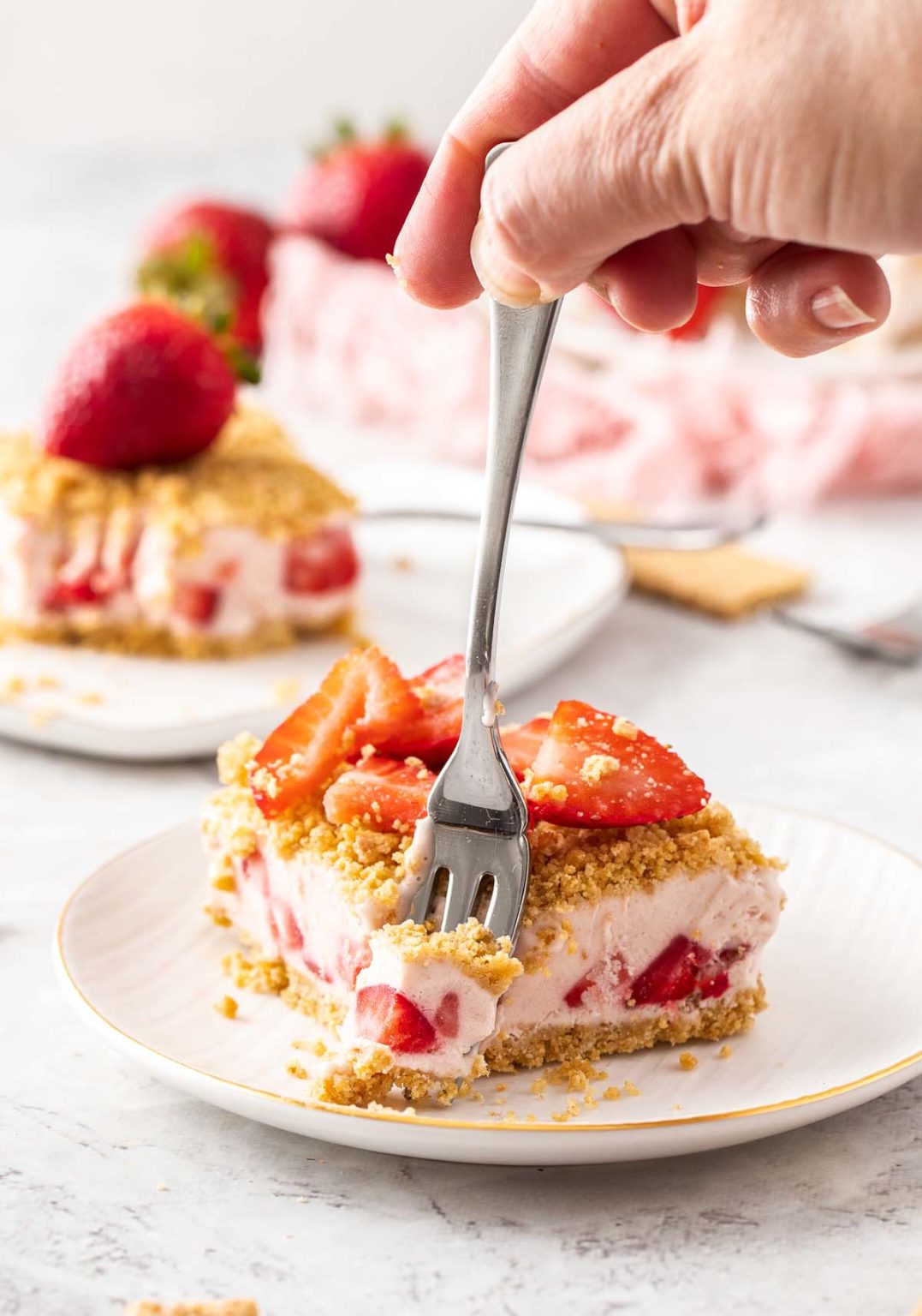 Frozen Strawberry Dessert - A refreshing recipe for strawberry lovers.