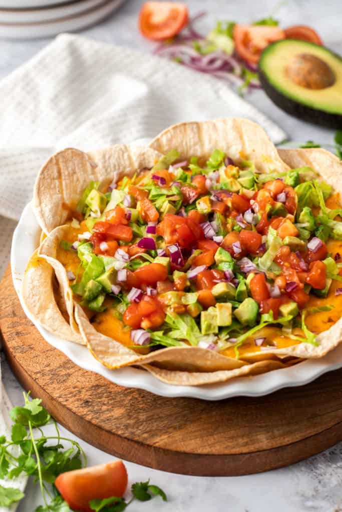 Taco Pie - Layers of easy cheesy family favorite dinner!