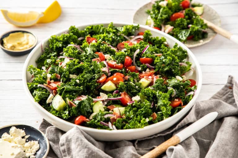 Overnight Kale Salad - Even better the next day!