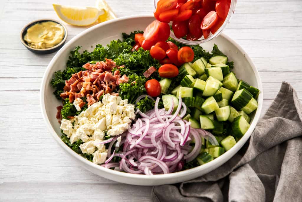 Overnight Kale Salad - Even better the next day!