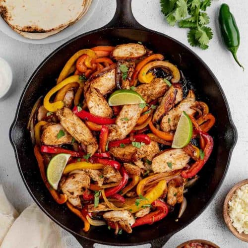 Easy Chicken Fajitas Recipe -- Dinner ready in 20 minutes!