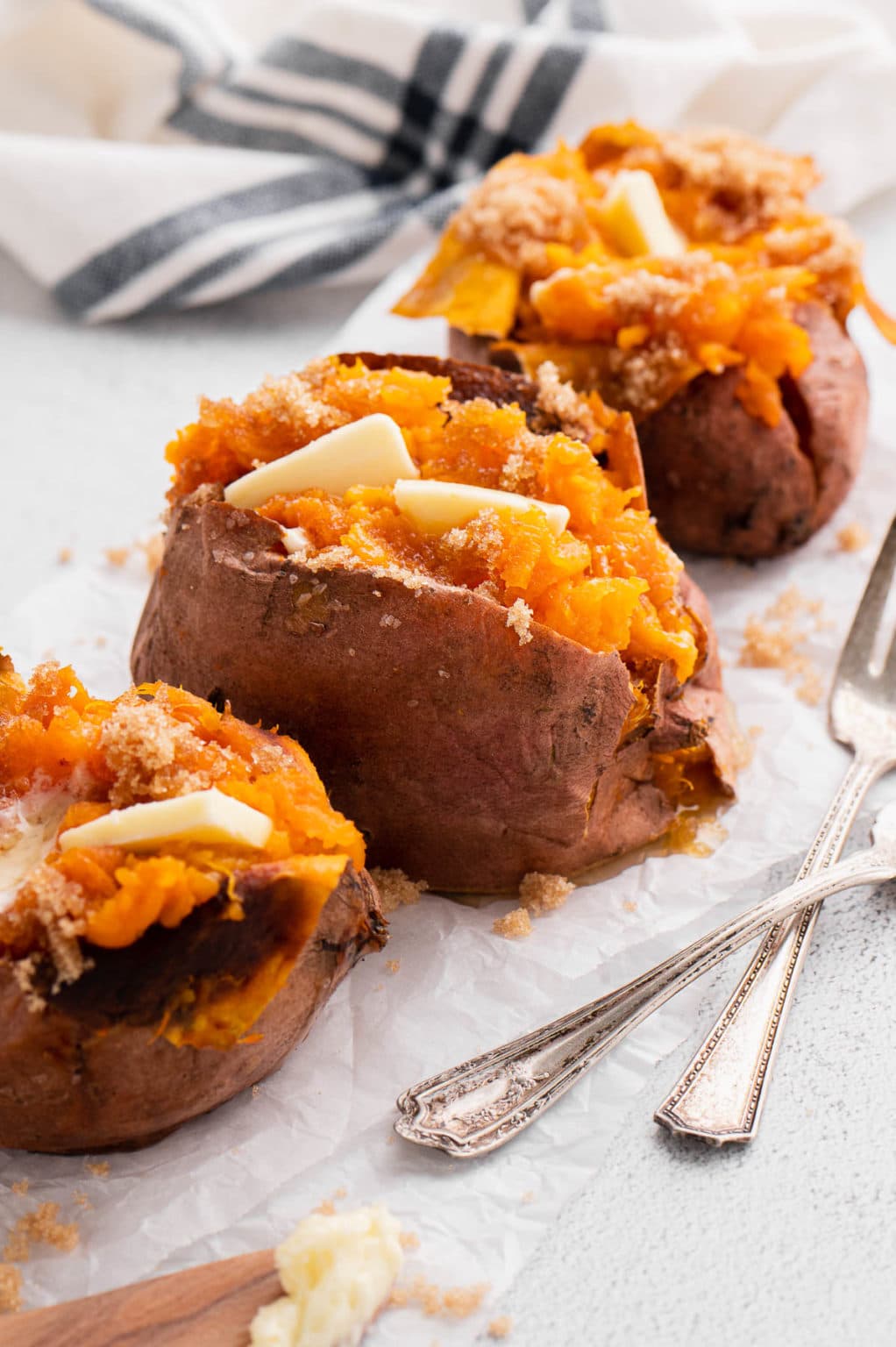 Easy Baked Sweet Potatoes - Perfect Fluffy Melt in Your Mouth!